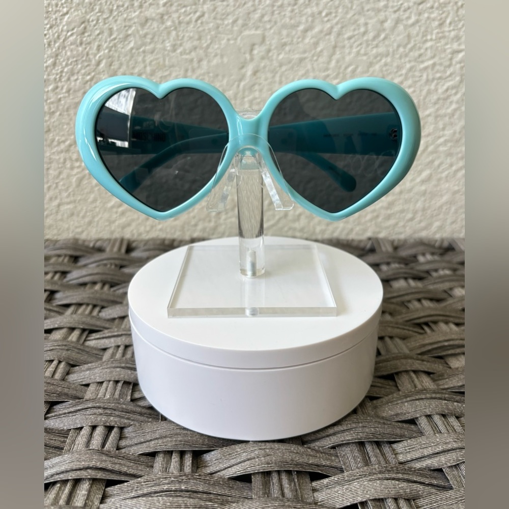 Moschino Heart-Shaped Blue Sunglasses
